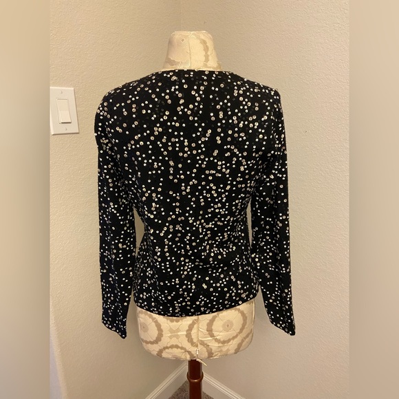 Talbots sequence black button up long-sleeve sweater size small - Picture 4 of 6